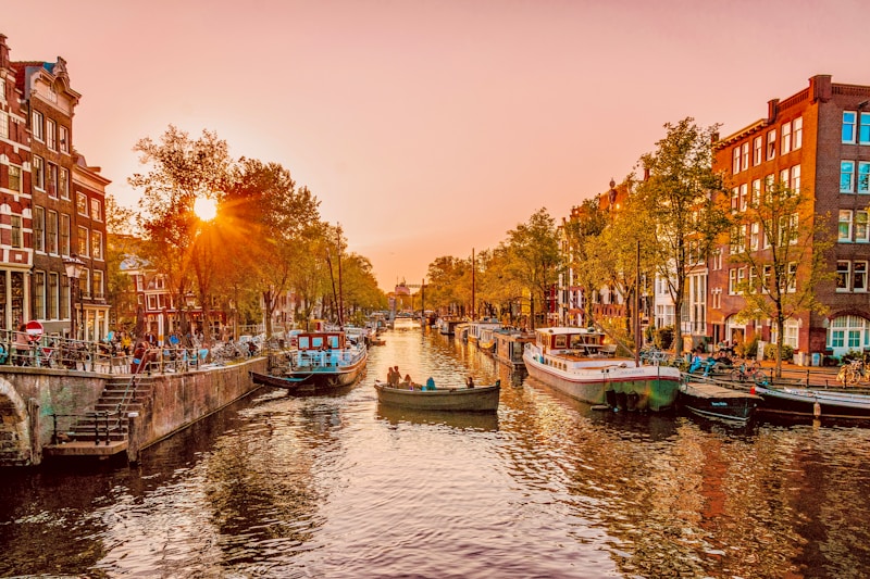 Canal Cruise from Central Station. 
Image from Jordaan. Amsterdam, Netherlands.