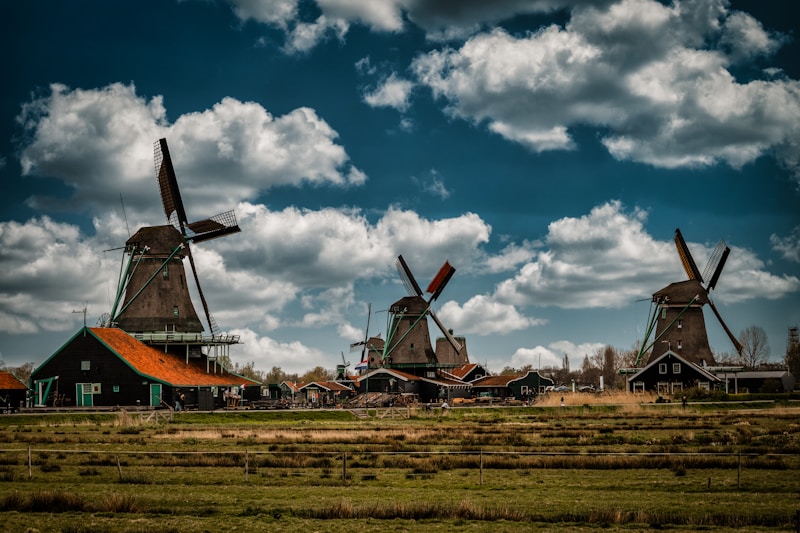 A group of windmills